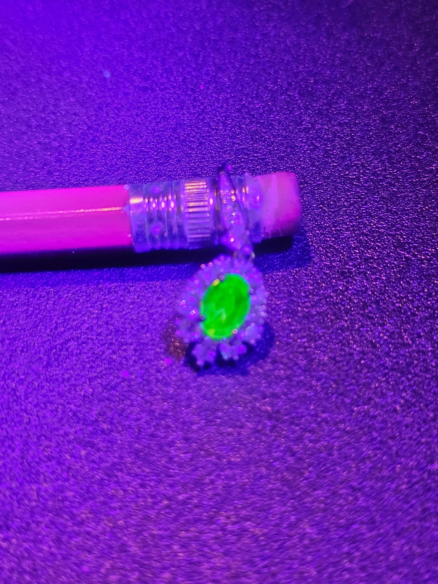 Uranium Glass Earrings in new Sterling Silver with Vintage5x7 mm Oval cut Uranium Glass stones that glow under black/UV light