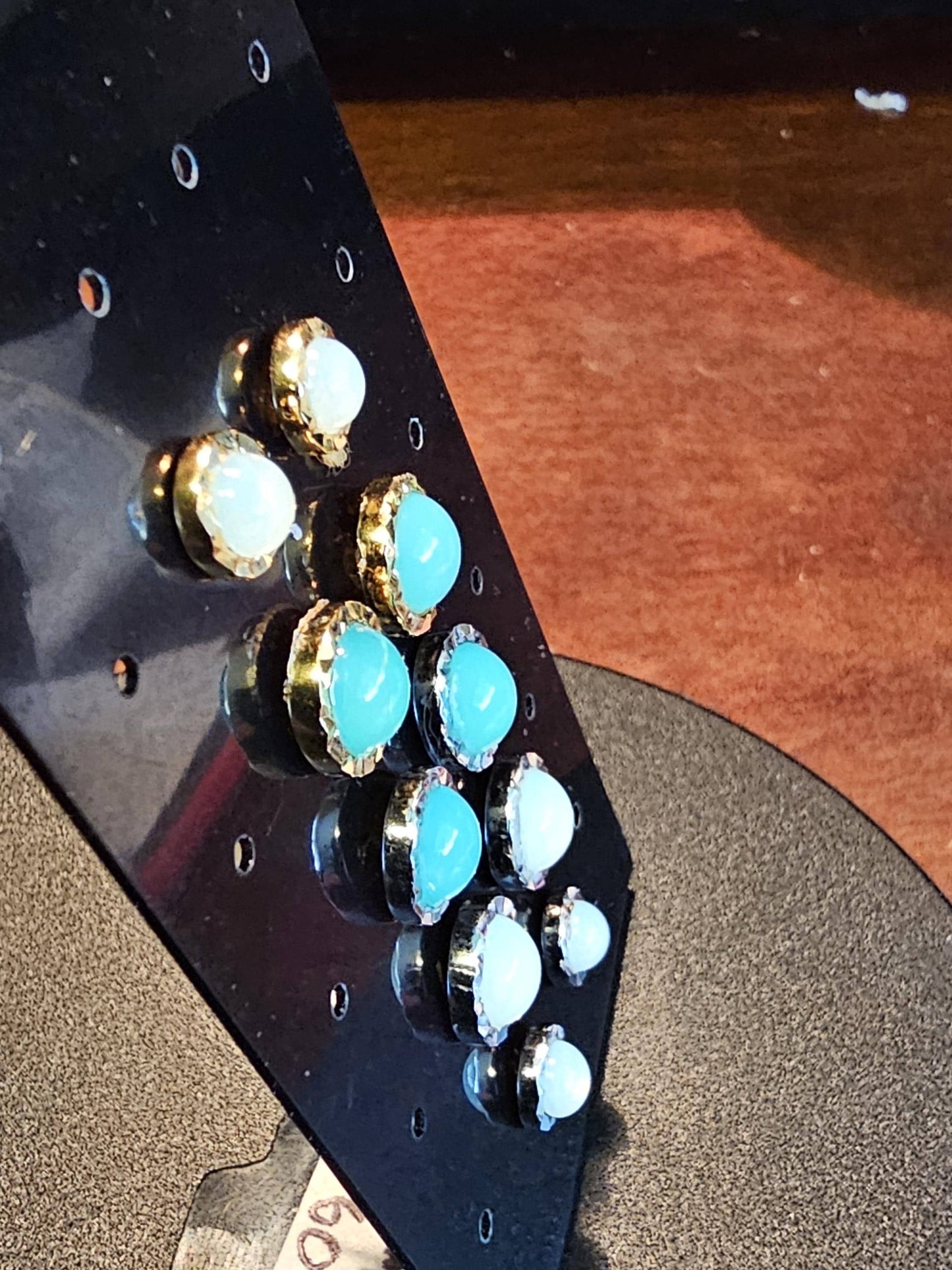 Uranium Glass Earrings in Sterling Silver or Gold-plated with Vintage 7 or 5mm Round cut Uranium Glass stones that glow under black/UV light