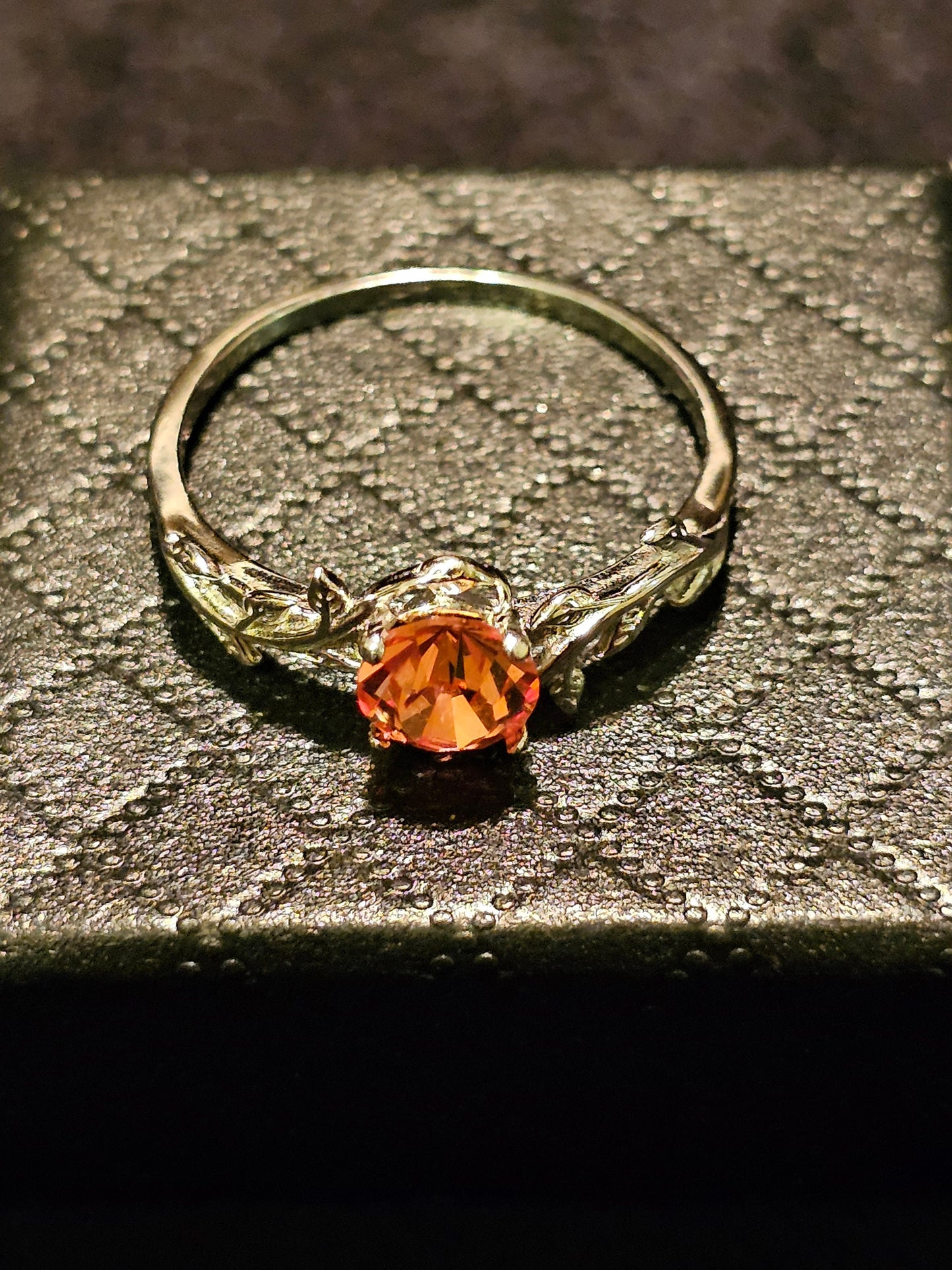 Uranium Glass Round cut Ring size 4 to 10.5 new Sterling Silver with vintage rare Pink Uranium glass stone that glows under black / UV light