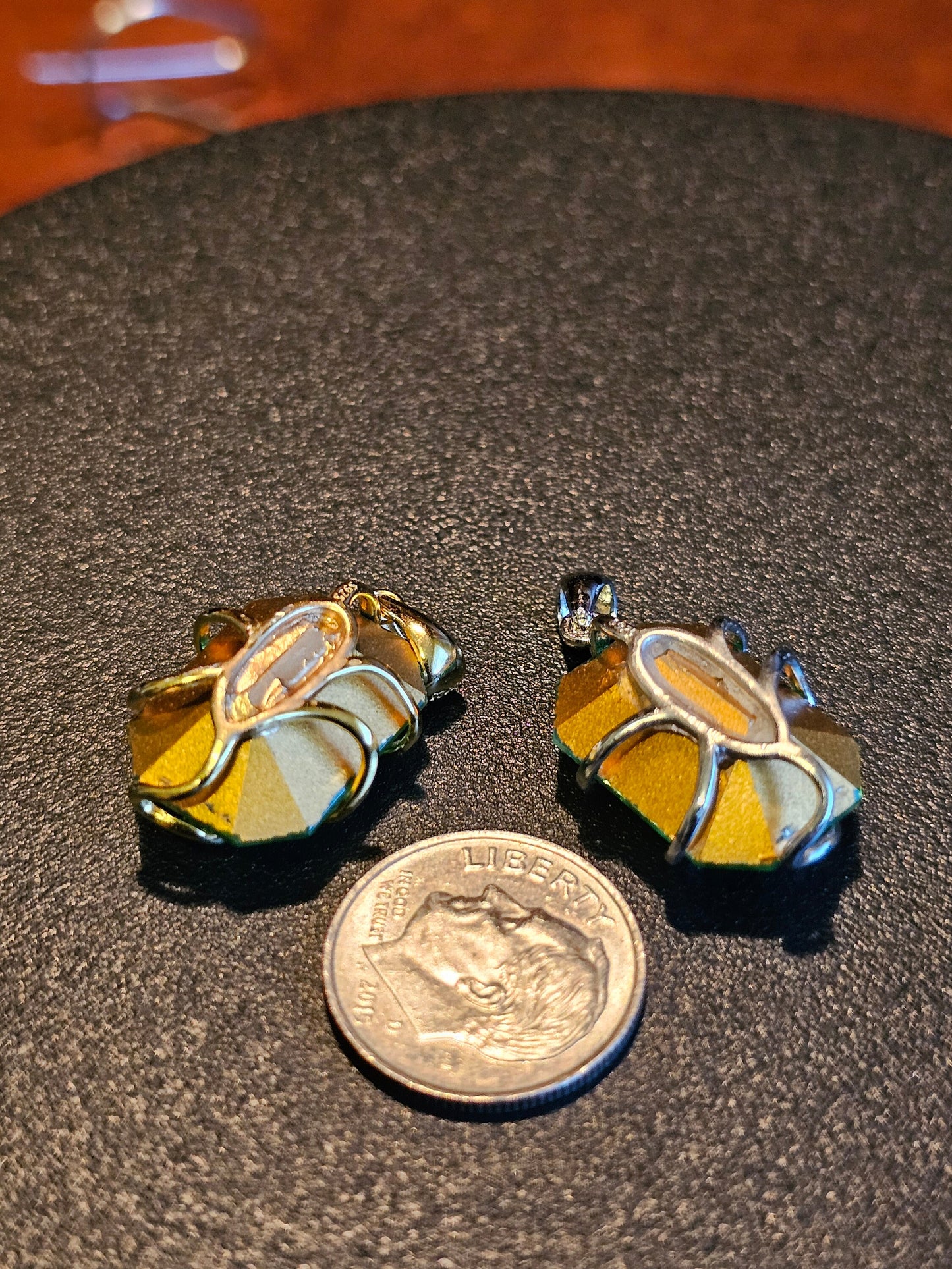 Uranium Glass Pendant in new Sterling Silver with a vintage Emerald cut 18x13 mm Uranium Glass stone glows under black / UV light