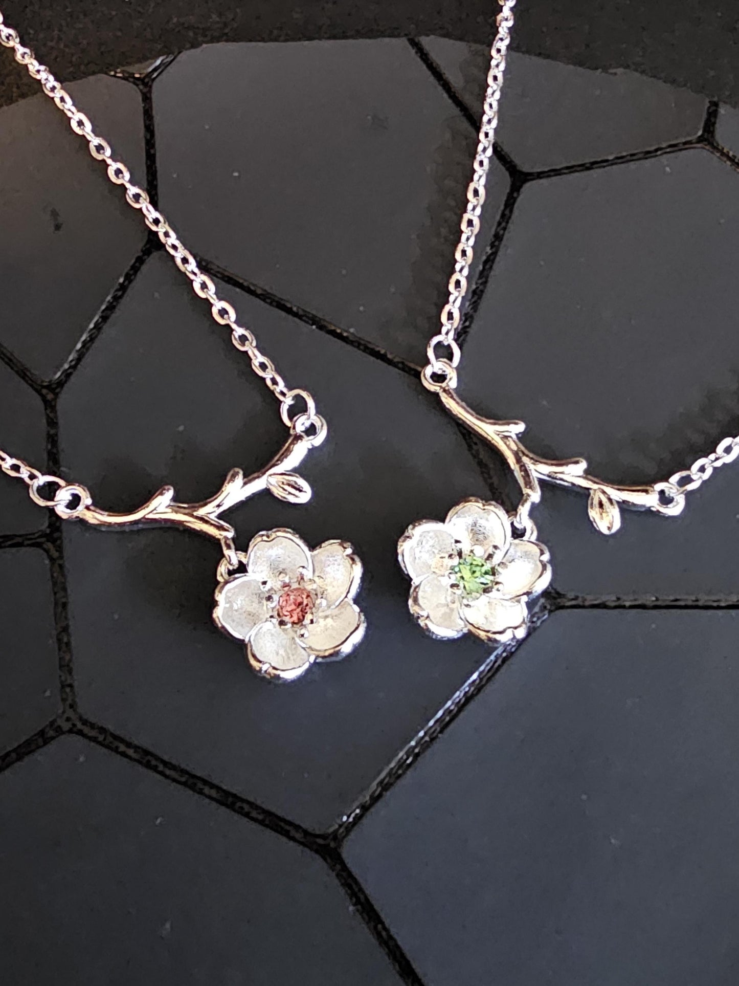 Uranium Glass Pendant w/ necklace beautiful new Sterling Silver setting with vintage Uranium glass stone that glows under black / UV light