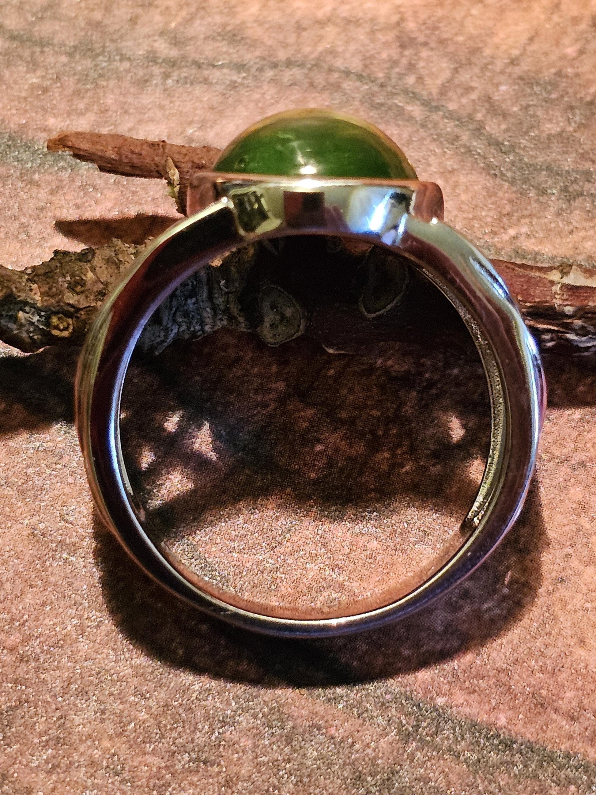 Uranium Glass Ring Celtic Knot SPECIAL ORDER for Jody New Sterling Silver with vintage Uranium glass stone that glows under black/UV light