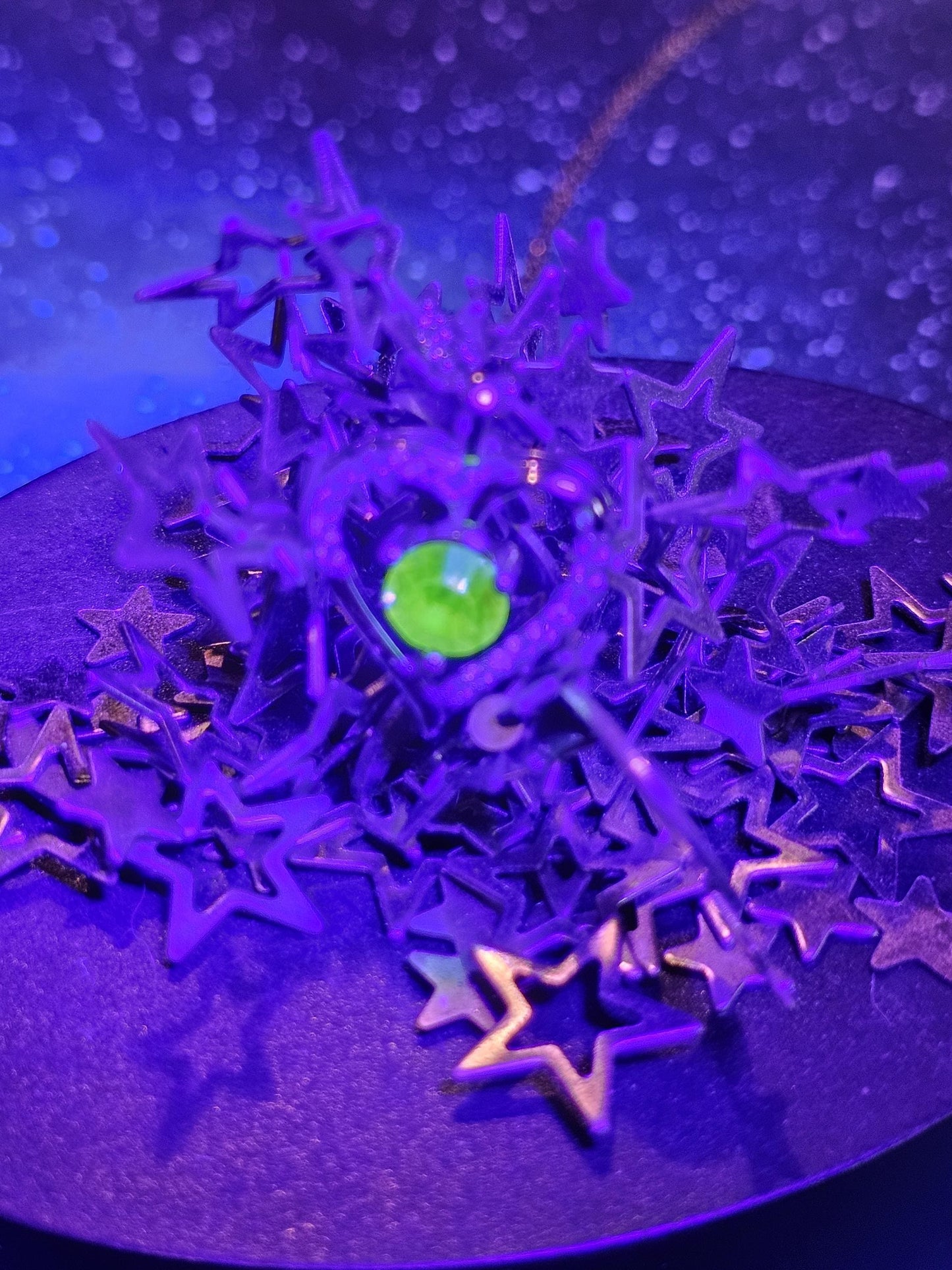 Uranium Glass Pendant w/ necklace, new Sterling Silver setting with vintage Heart cut Uranium glass stone that glows under black/UV light