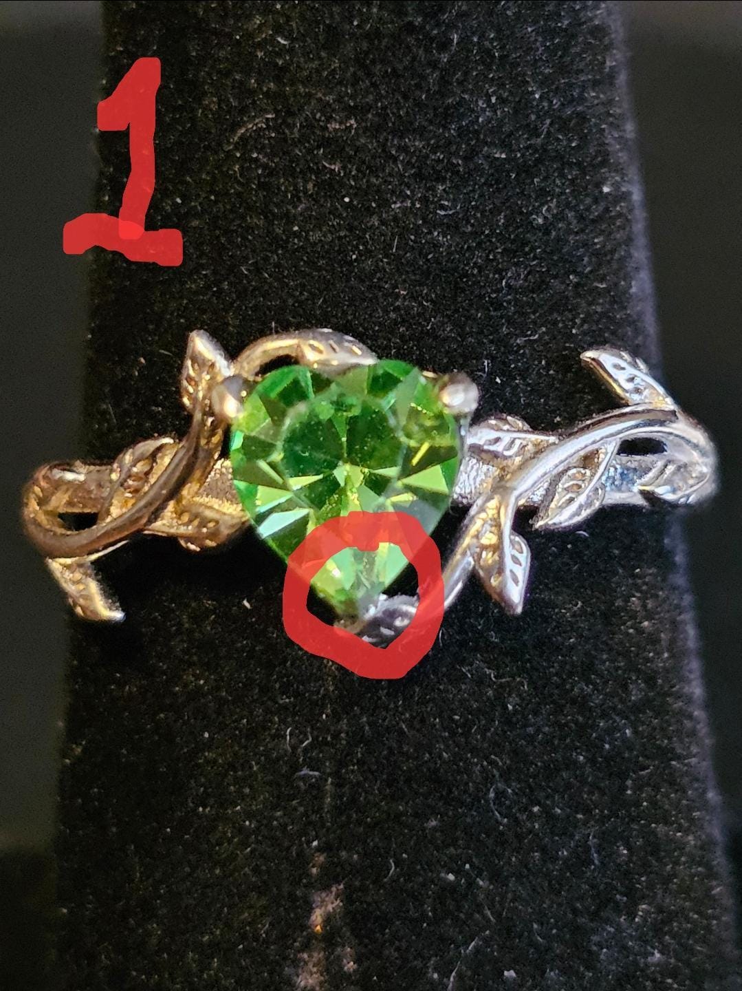 Uranium Glass Rings various sizes READ DESCRIPTION!!!! Sterling Silver with vintage Uranium glass stones that glow under black / UV light