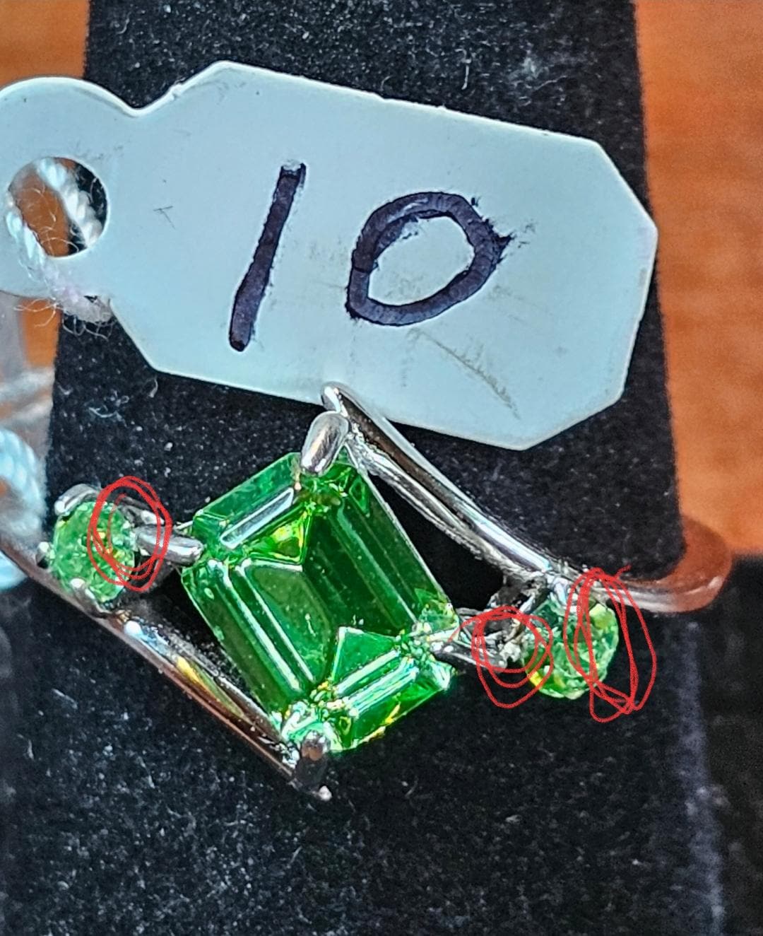 Uranium Glass Rings various sizes READ DESCRIPTION!!!! Sterling Silver with vintage Uranium glass stones that glow under black / UV light