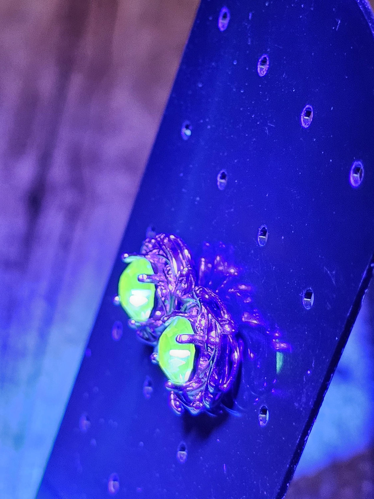 Uranium Glass Earrings in new Sterling Silver with Vintage 6mm Round cut rare Pink Uranium Glass stones that glow under black/UV light