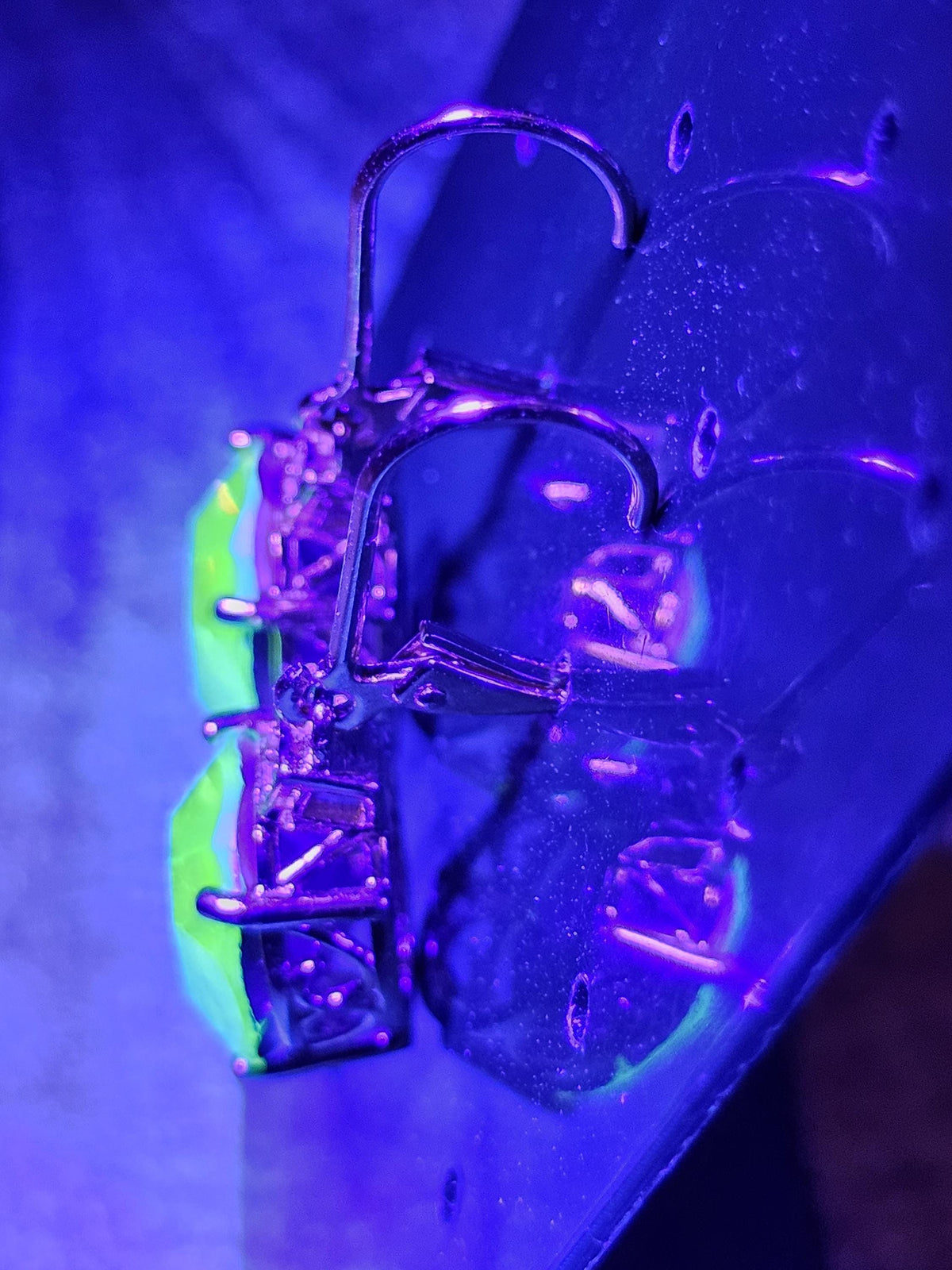 Uranium Glass Leverback Earrings in Sterling Silver with Vintage Oval cut 12x10mm AB Uranium Glass stones, that glow under black/UV light