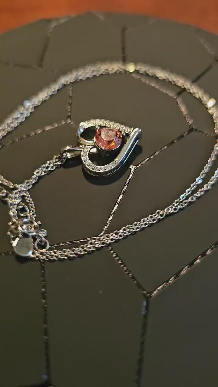 Uranium Glass Pendant w/ Necklace, new Sterling Silver setting with vintage Round cut Uranium glass stone that glows under black/UV light