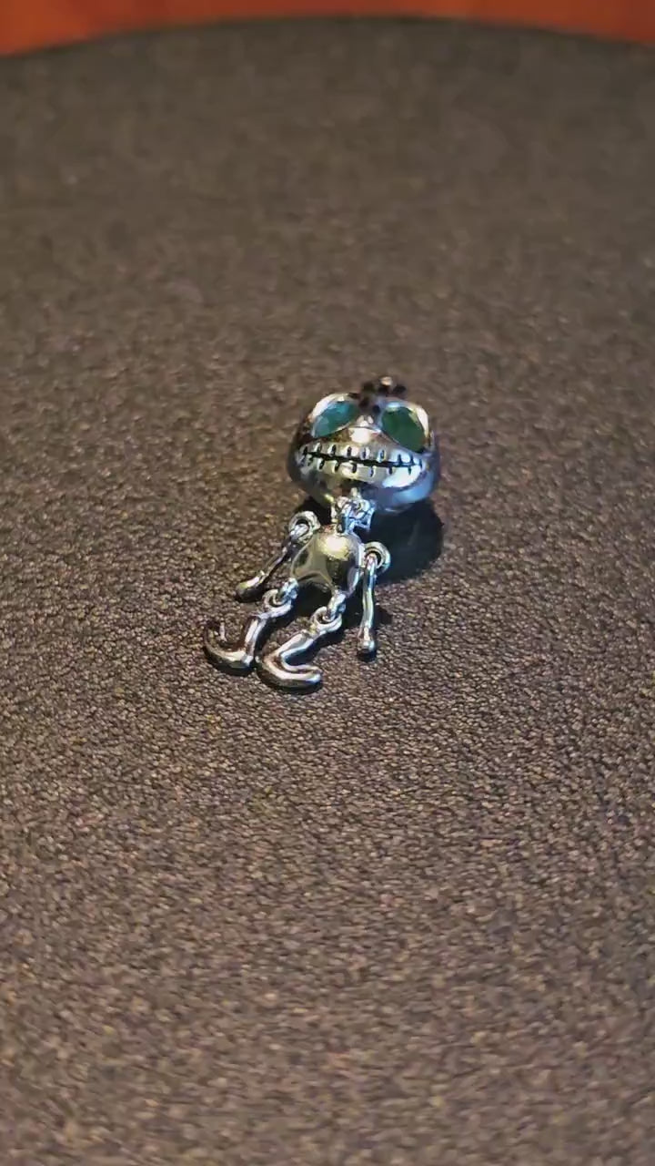 Uranium Glass Pendant new Sterling Silver pendant with a vintage Round cut Uranium Glass bead that glows under black / UV light